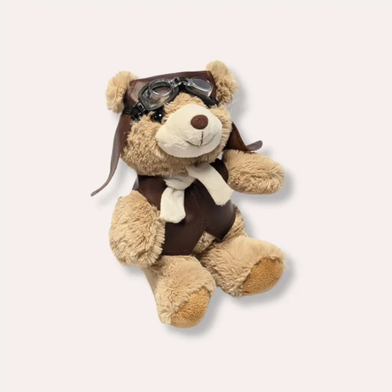 Ourson pilote d'avion en peluche