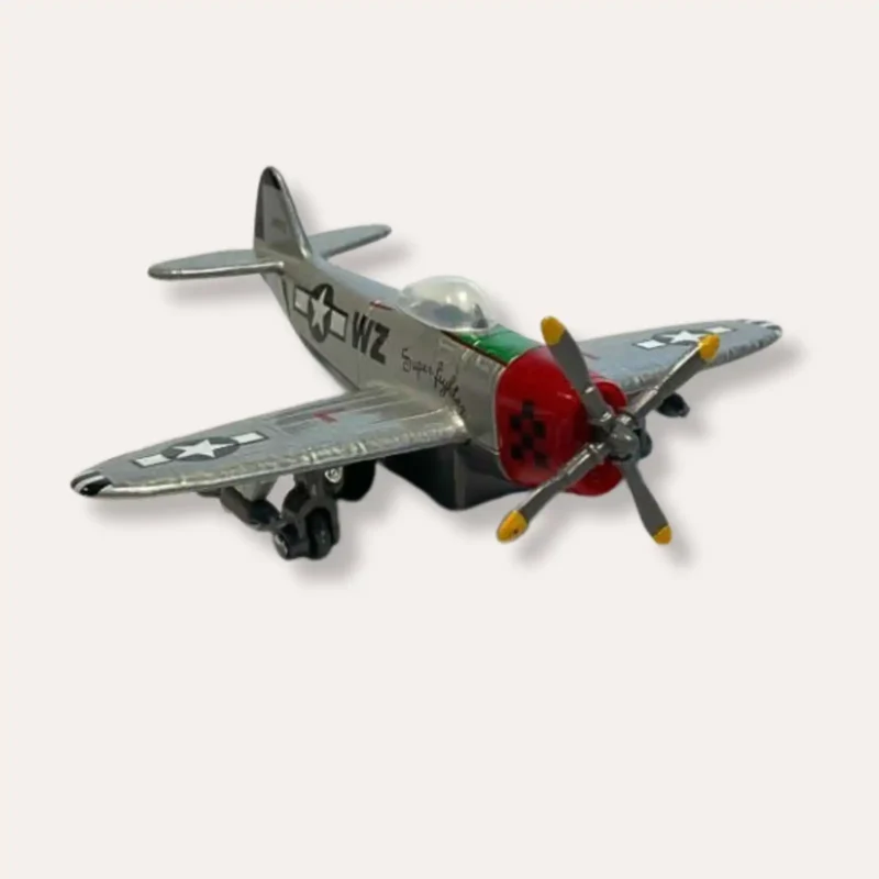 Avion retro friction spitfire gris