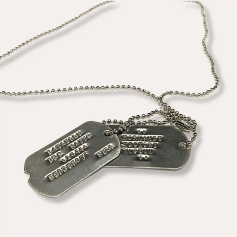 Paire de dog tag personnalisables