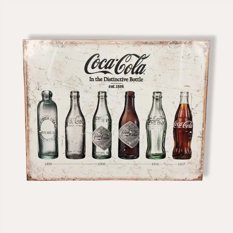 Plaque métal coca évolution