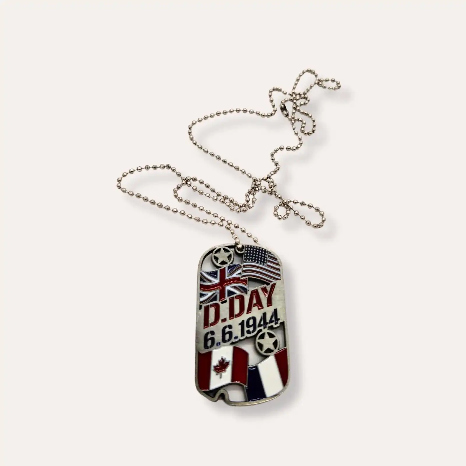 Collier dog tag dday souvenirs