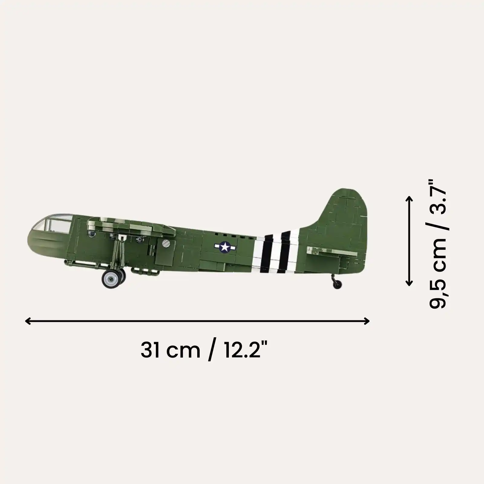 Avion WACO CG4 dimensions