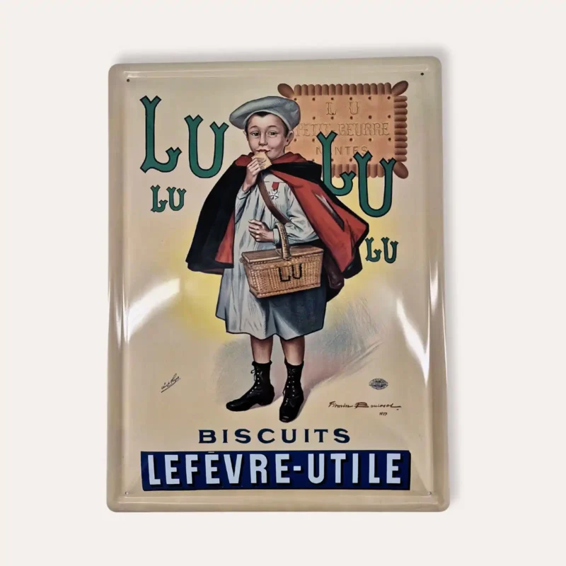 Plaque vintage biscuits LU