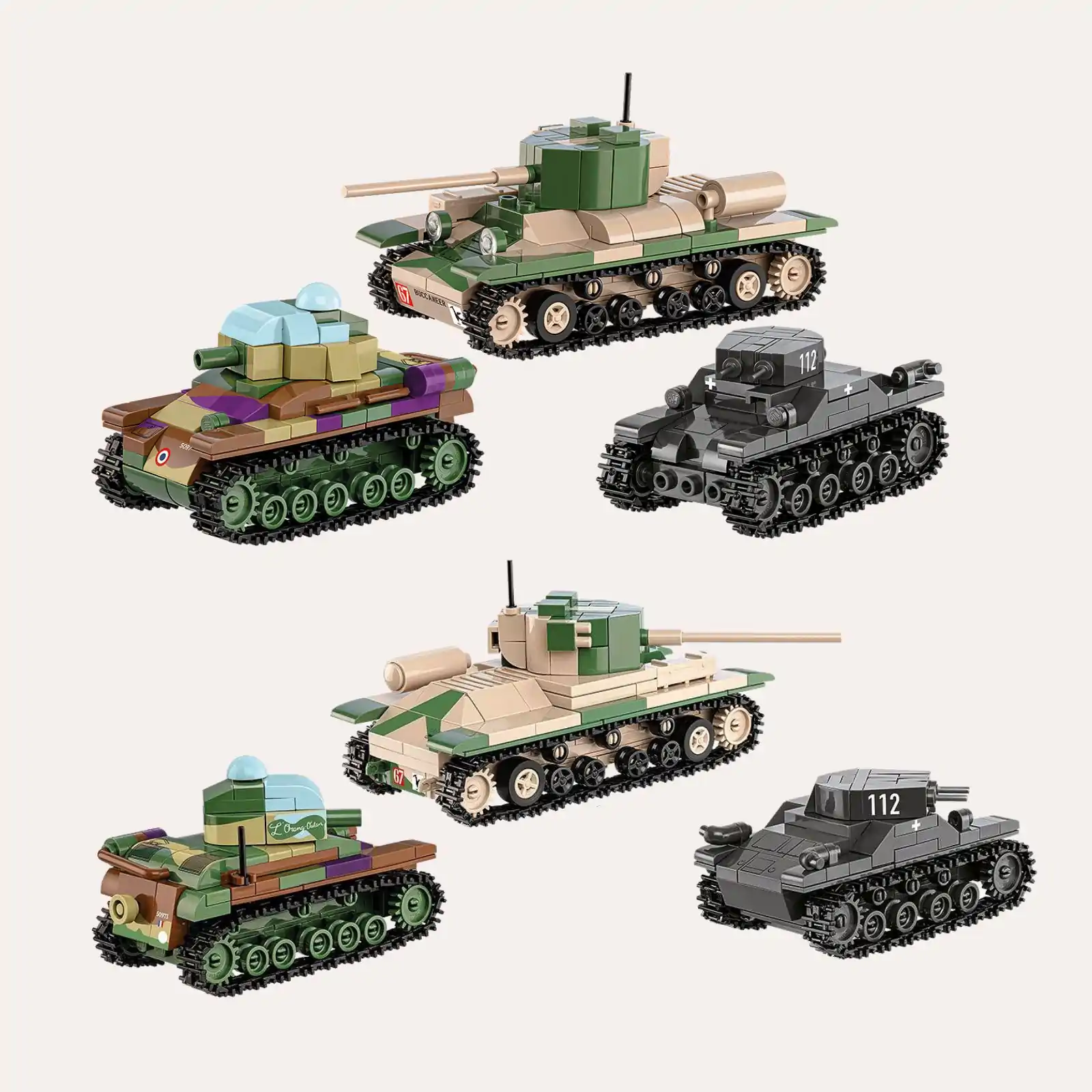 Renault R35 - Valentine IX - Panzer I