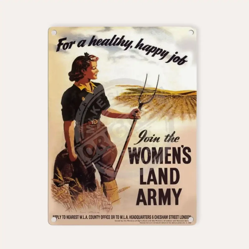 Plaque décorative métal women s land army