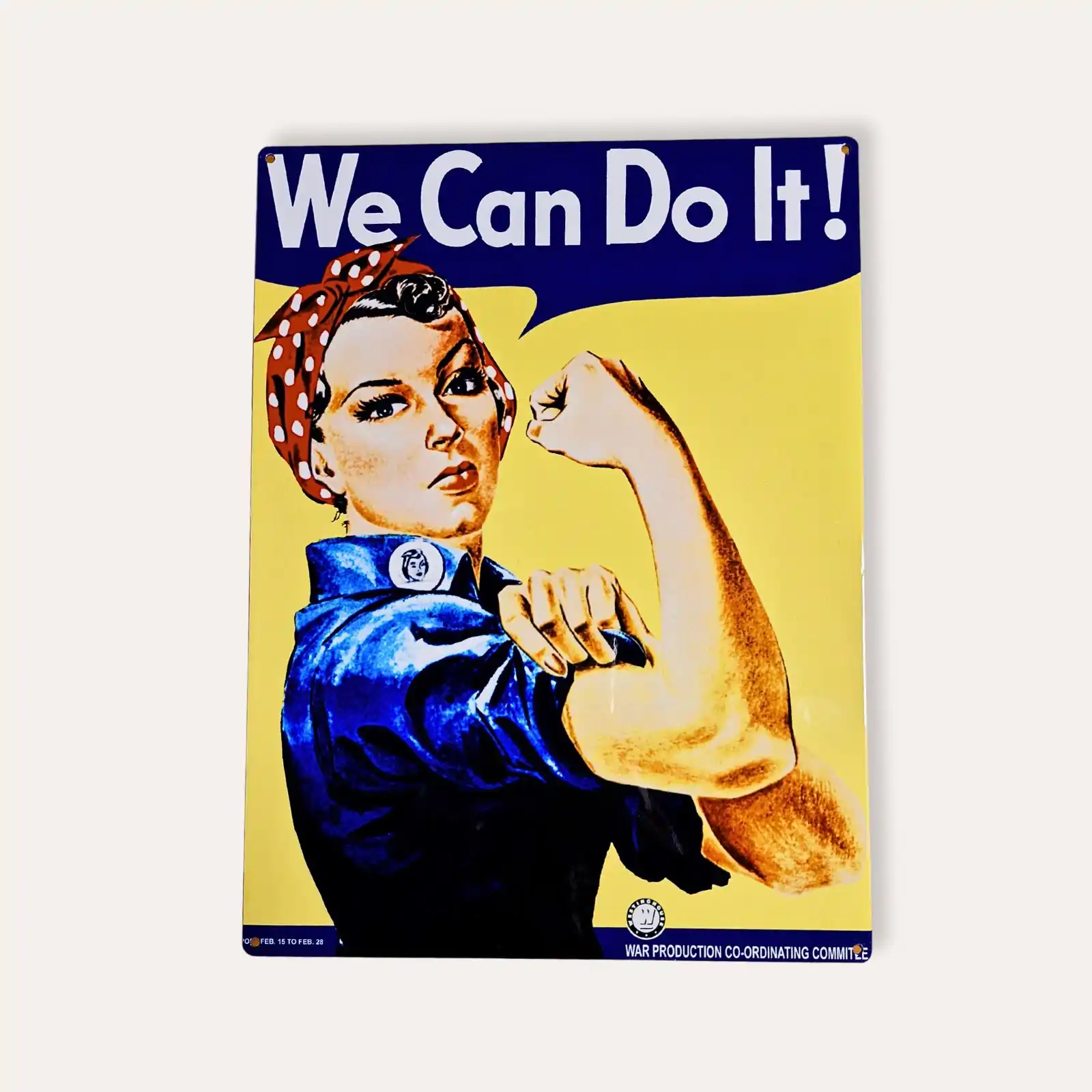 Plaque décorative Rosie la riveteuse We can do it
