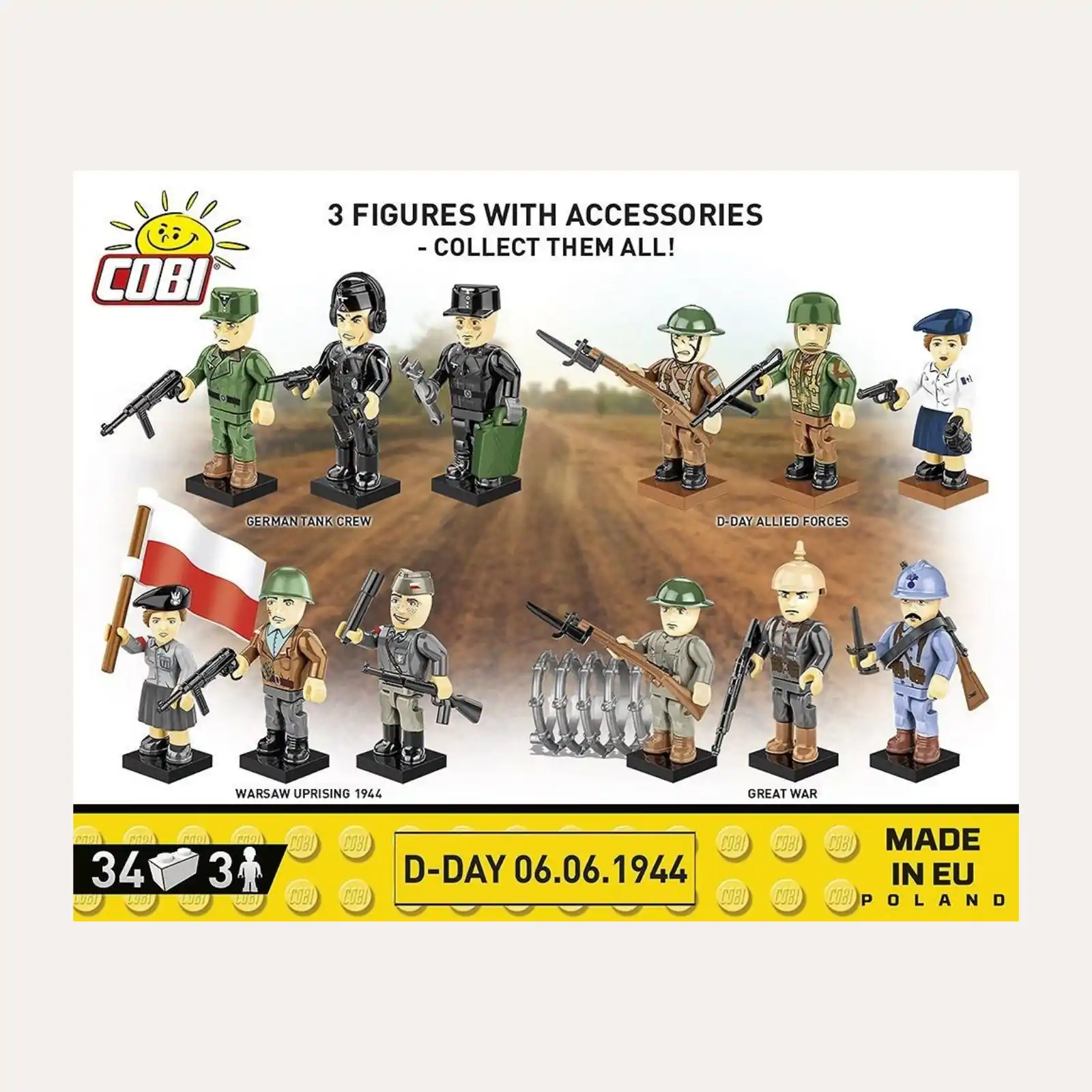 3 Figurines Soldats COBI 2054