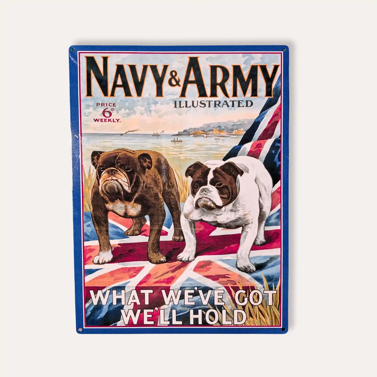 Plaque décorative Navy and Army bulldogs