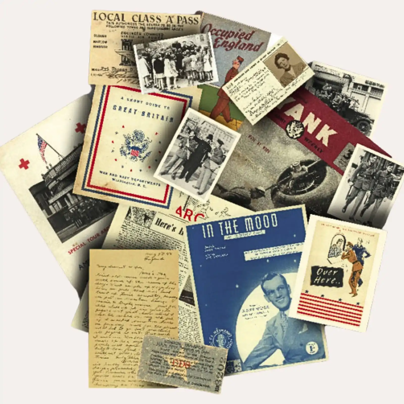 Reproduction de documents de la Seconde Guerre mondiale "Yanks"