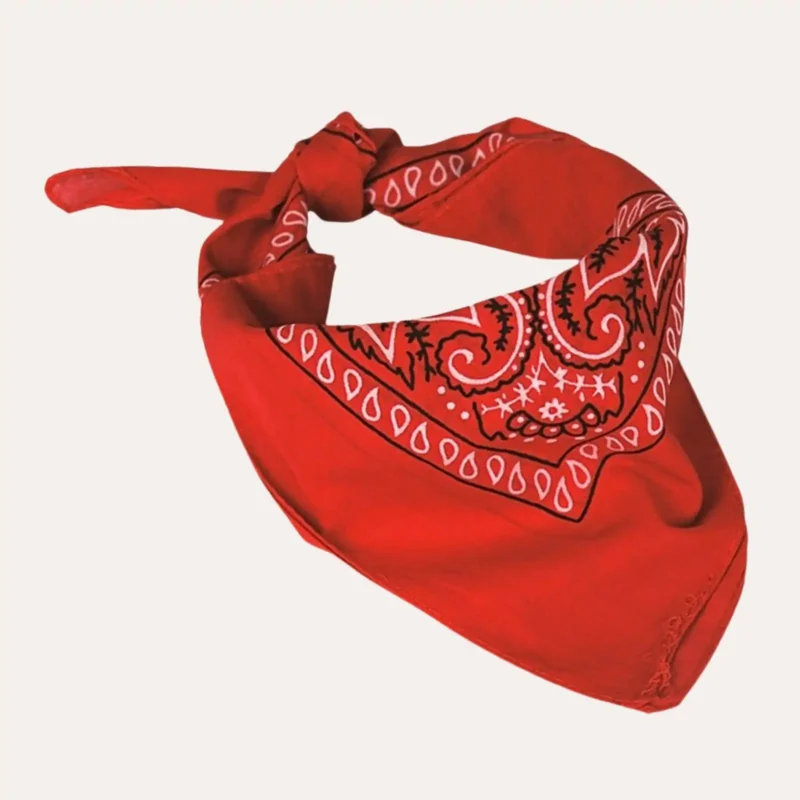 Bandana rouge à motifs