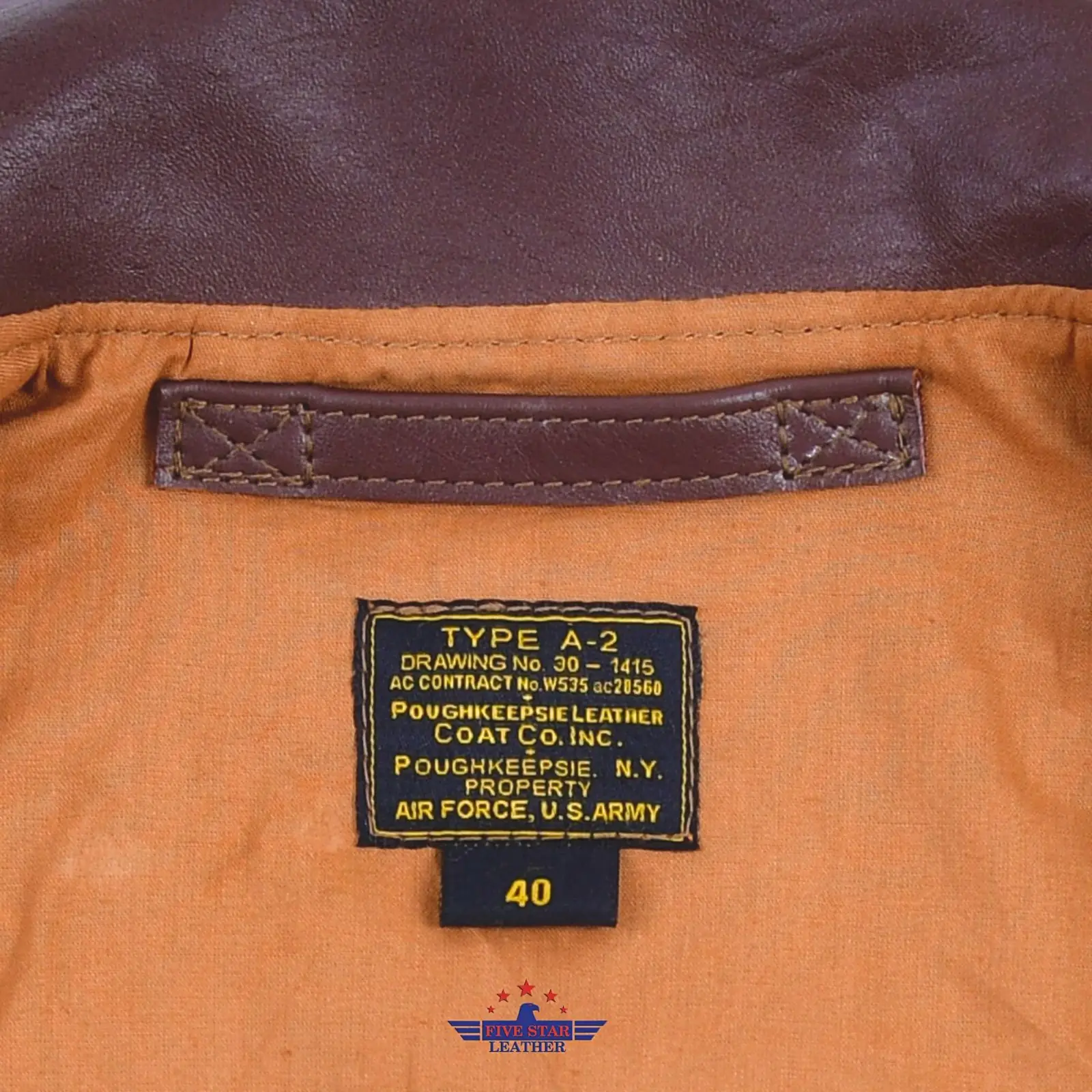 Blouson A2 aviateur US - Five star leather