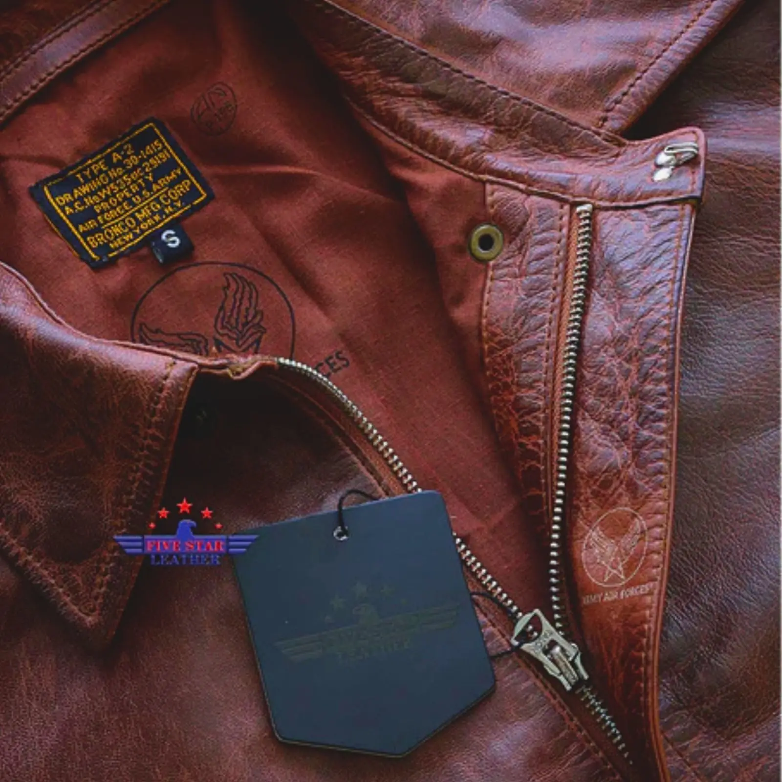 Blouson A2 aviateur US - Bronco Five star leather