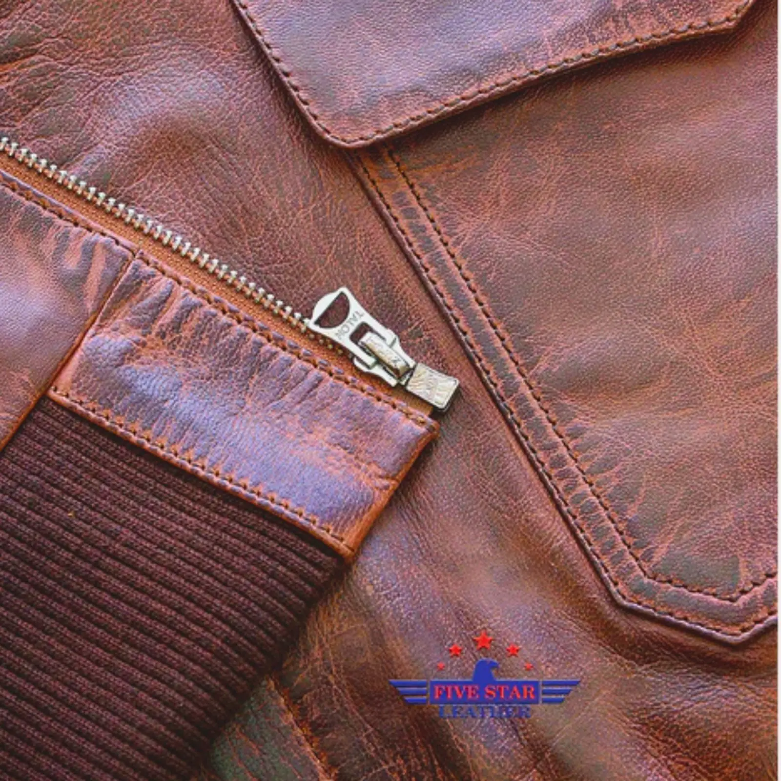 Blouson A2 aviateur US - Bronco Five star leather